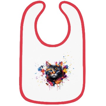 Discover Realistic Animal Portrait Shorthair Cat Bibs