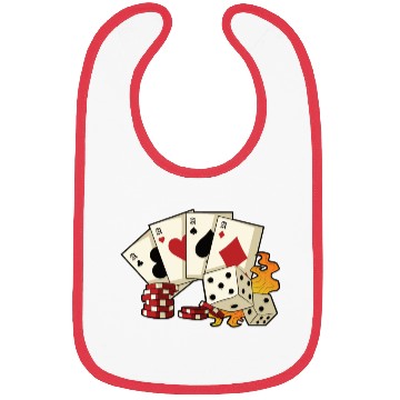 Discover Poker Ace Texas Hold'em Bibs