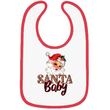 Discover vintage retro Santa ,leopard and buffalo pattern Bibs