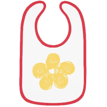 Discover Yellow Chalkboard Flower Doodle Bibs