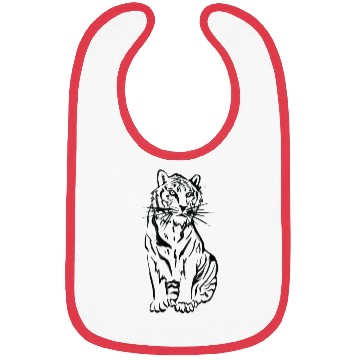 Discover Hand Drawn Wild Tiger Sketch Bibs