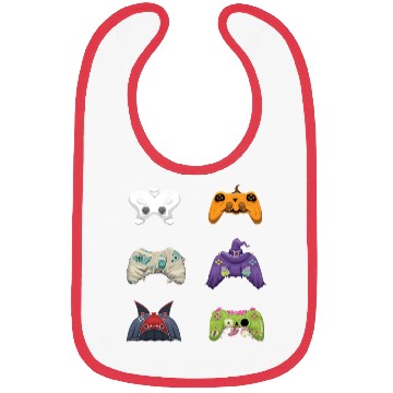 Discover Gaming Gamer Game Controller Lazy Creepy Halloween Bibs