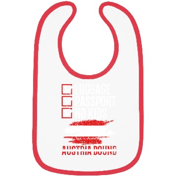 Discover Luggage PassportAustria Bound Travel Vacation Bibs