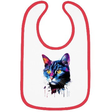 Discover Colorful Cute Shorthair Domestic Cat Bibs