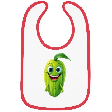 Discover Kawaii Veggie Delight: Cucumber, Green Pumpkin & Bibs
