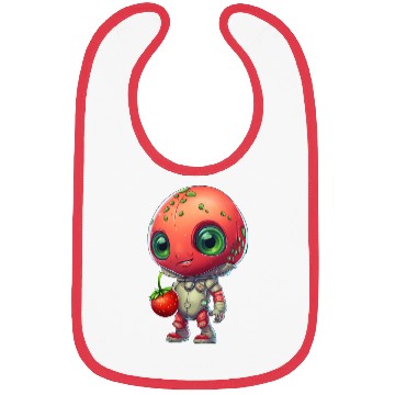 Discover Red Alien Strawberry: Cute Fusion Bibs