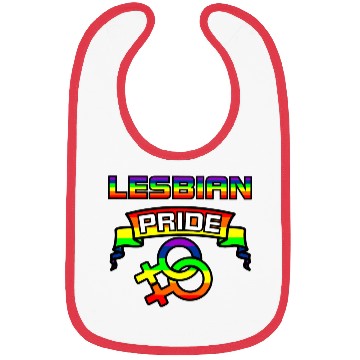 Discover Gender lesbians in rainbow colors with text Bibs