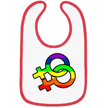 Discover Gender lesbian logo with rainbow Bibs