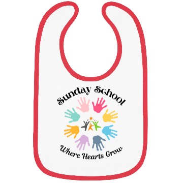 Discover Sunday School Where Hearts Grow Bibs