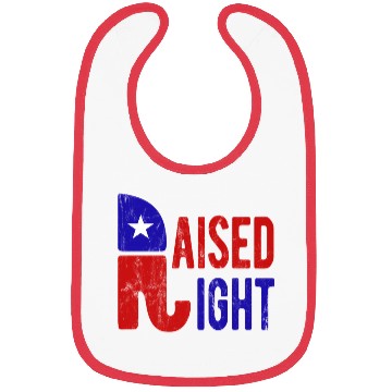Discover Raised Right Proud Republican Elephant Logo Usa Bibs
