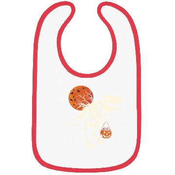 Discover Dinosaur Skeleton Pumpkin Lazy Creepy Halloween Bibs
