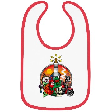 Discover Pinup and frog by day Bibs