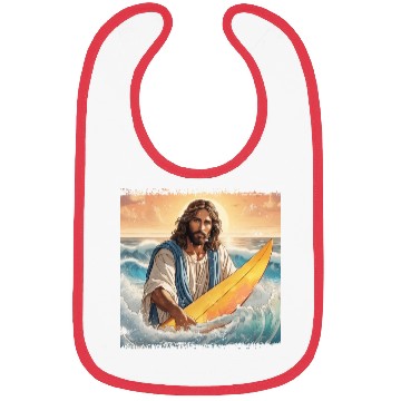Discover Surfing Jesus Bibs