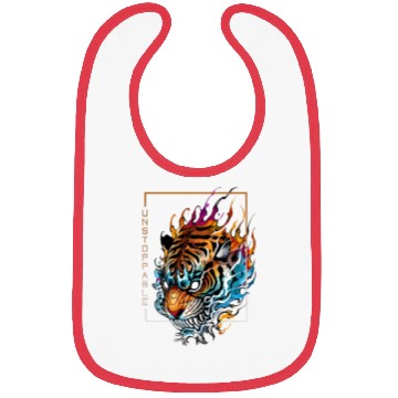 Discover Unstoppable Flaming Tiger Bibs