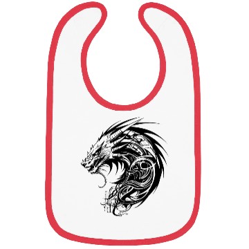 Discover Cyber Sigilism Dragon Tattoo Design Bibs