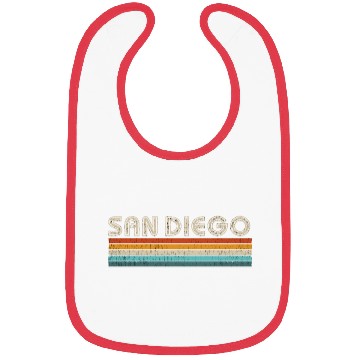 Discover California Home State CA Vintage San Diego Bibs