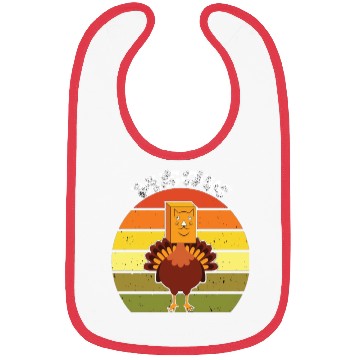 Discover Thanksgiving Turkey Cat Meow Funny Bibs