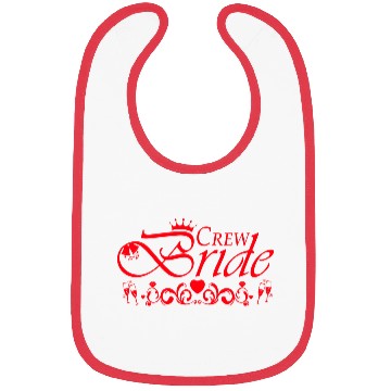 Discover Crew Bride Bachelorette Party Red Bibs