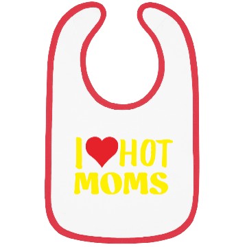 Discover I Love Hot Moms Yellow Bibs