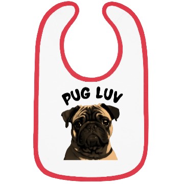 Discover Pug lovers graphic Bibs and apparel