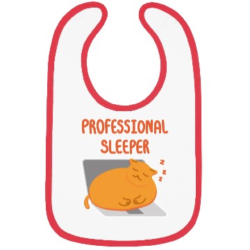 Discover Professional Sleeper Lazy orange cat Bibs