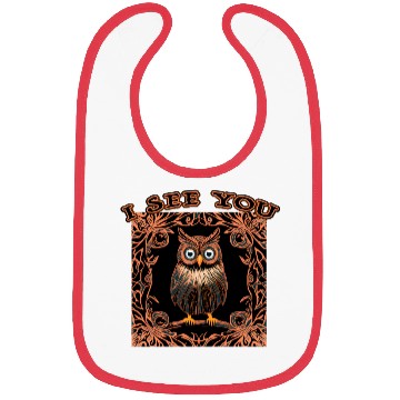 Discover I see you owl Bibs