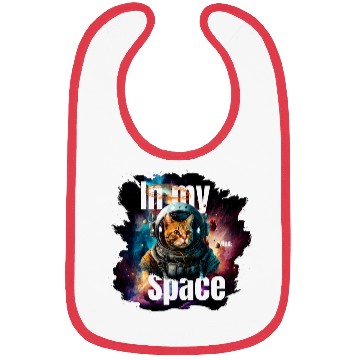 Discover In my Mind Space Cat Astronaut Design Pets Lover Bibs