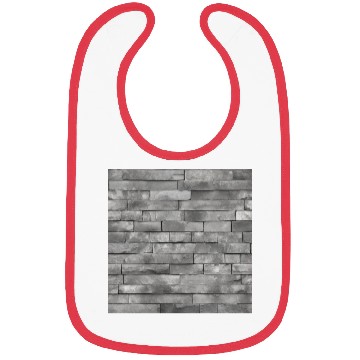 Discover Gray Stone Brick Wall Pattern Bibs