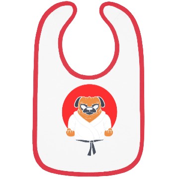 Discover Pug Karate Karate Students Bibs