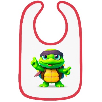 Discover Happy Whimsical Turtle Back to School Bibs