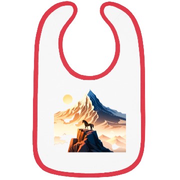 Discover Horse running to mountain Bibs