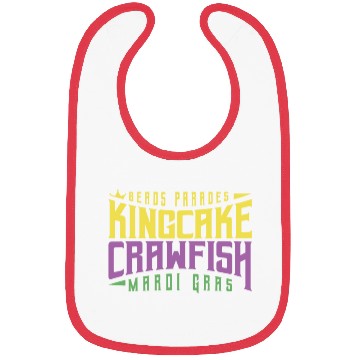 Discover Beads Parades Kingcake Crawfish Mardi Gras Bibs