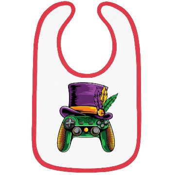 Discover Video Games Controller Mardi Gras Bibs