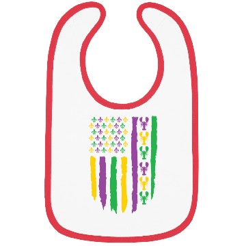 Discover American Flag Lobster Fleur Mardi Gras Bibs