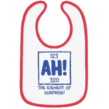 Discover Ah The Element of Surprise Chemistry Science Humor Bibs