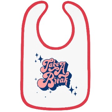 Discover Pink Blue Typography Bibs