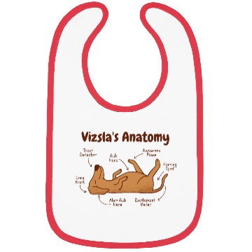 Discover Vizsla dog animal funny anatomy Bibs