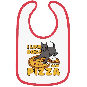 Discover I love dogs and pizza Bibs
