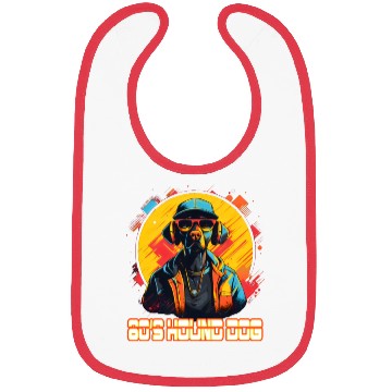 Discover 80s hip hop Hound Dog Bibs