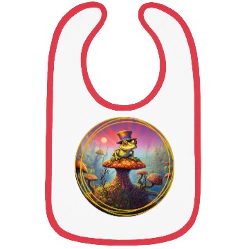 Discover Psychedelic Frog with a Hat Bibs