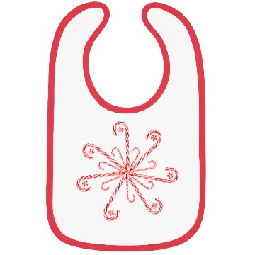 Discover Peppermint Candy Cane Snowflake Bibs