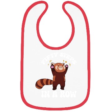 Discover Fifty Steps In a Row Funny Walk Routine Red Panda Bibs