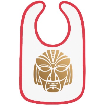 Discover Aztec & Mayan Mask Logo: Minimalist Design Bibs