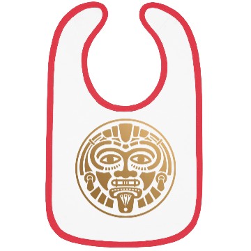 Discover Minimalist Ethnic Mask Logo: Aztec & Mayan Bibs