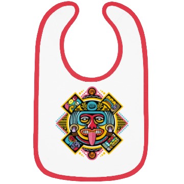Discover Colorful Aztec Illustration: Ethnic Ornament Bibs