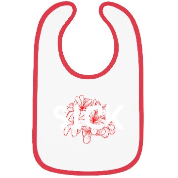 Discover MOGTRENDS_Black Modern Red Flower Bibs