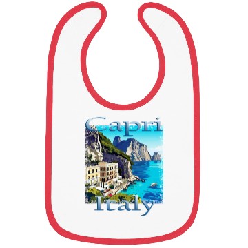 Discover Italy Capri Campania Unique Design Bibs