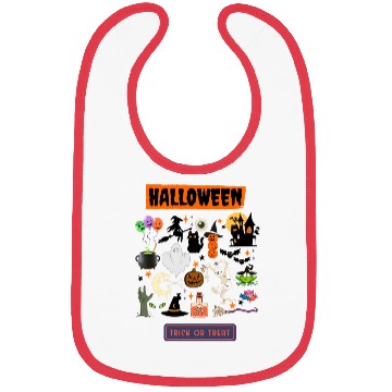 Discover Halloween trick ot treat Bibs