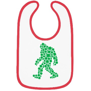 Discover Clover Bigfoot St Patrick's Day Boys Shamrock Bibs