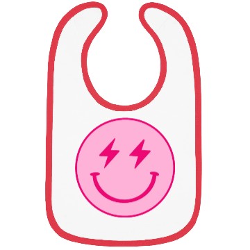 Discover light pink face lightning bolt eyes Bibs